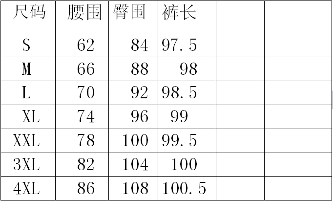 1715褲子尺寸表